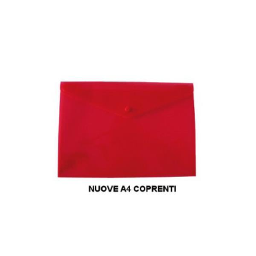 PLASTIDEA BUSTE CON BOTTONE IN PP 220X300 mm A4 COLORI ASSORTITI CONF 10 Pz.